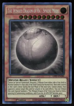 The Winged Dragon of Ra - Sphere Mode Ghost Rare GFP2-EN180 1st Edition Yu-Gi-Oh - Image 1