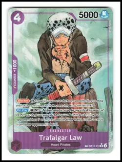 One Piece TCG Trafalgar Law TR SR OP-07 500 Years in the Future English- Alt Art - Image 1