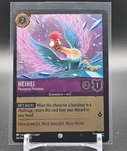 *FOIL* Disney Lorcana Winterspell: HeiHei - Persistent Presence 58/204 Cold Foil - Image 1