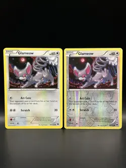 Glameow 93/122 (Reverse Holo & Regular) - Pokemon BREAKpoint Cards - LP - Image 1