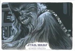 Star Wars 2015 Illustrated 1/1 Kris Penix Chewbacca [Sketch Card] - Image 1