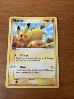 Pikachu 57/108 Ex Power Keepers Non Holo Pokemon Card 2007 - Image 1