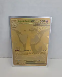 Gold Mega Charizard X EX Card 130/094, Phantasmal Flames Set - Image 1