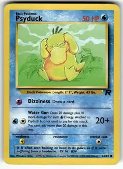 Psyduck 65/82 Team Rocket LP Pokemon Card TCG - Image 1