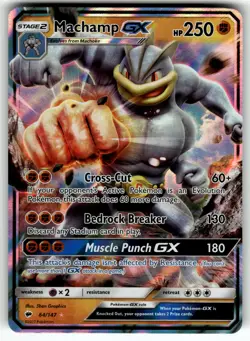 Machamp GX 64/147 SM - Burning Shadows NM- Pokemon Card TCG - Image 1