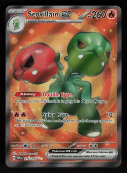 2024 Pokemon S&V Surging Sparks - SCOVILLAIN ex - Full Art Rare Card #216/191 - Image 1