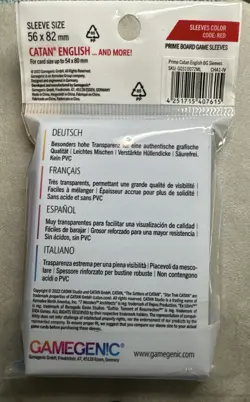 60 Gamegenic Matte 'Catan' Card Size Board Game Sleeves 56 x 82mm - Image 2