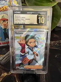 Pokemon Card CGC PRISTINE Grade10 Paldean Fates Nemona 091 FREE SHIPPING Not Psa - Image 2