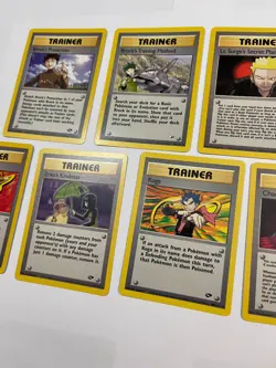 Pokemon Gym Trainer Lot w Rare Cards Erika's Kindness Blaine Koga Brock Heroes - Image 3
