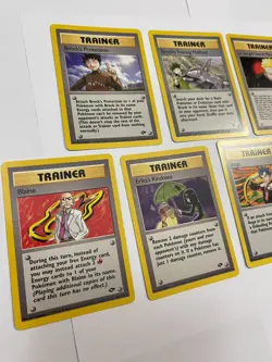 Pokemon Gym Trainer Lot w Rare Cards Erika's Kindness Blaine Koga Brock Heroes - Image 4