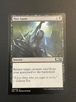MISPRINT RISE AGAIN - UPSIDE DOWN BACK - MTG Magic the Gathering - Image 2