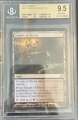 BGS 9.5 Gem Mint TEMPLE OF DECEIT from THS - MTG Magic the Gathering - Image 1