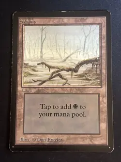 1x Swamp (A) Limited Edition - Beta Old School MP MTG Magic the Gathering x1 MKE - Image 1