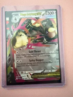 Pokemon Miscut Mega Gengar EX & Mega Lopunny EX Holo Phantasmal Flames Card Lot - Image 4