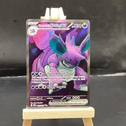 Pokemon Team Rocket's Nidoking EX Full Art Ultra Rare Holo Card 216/182 - Image 1
