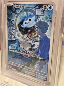 PSA 9 Mint Mantyke Graded Pokemon Card #189 Paradox Rift 2023 - Image 2