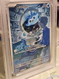 PSA 9 Mint Mantyke Graded Pokemon Card #189 Paradox Rift 2023 - Image 3