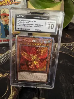Yugioh Cards Quarter Century Secret Rare Winged Dragon Of Ra Grade 10 Not Psa EN - Image 2