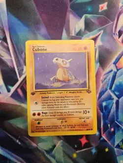 Cubone Pokemon 1st Edition Jungle Vintage Card HP - Image 1