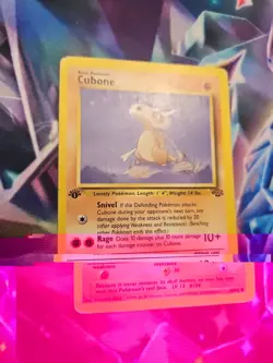 Cubone Pokemon 1st Edition Jungle Vintage Card HP - Image 2