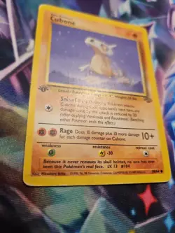 Cubone Pokemon 1st Edition Jungle Vintage Card HP - Image 3