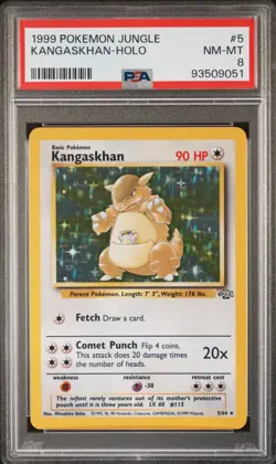 Pokemon Kangaskhan Jungle 5/64 PSA 8 Unlimited Holo Rare English Card - Image 1