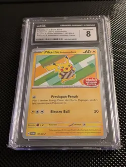CGC 8 Special Pokemon Card Indonesia Pikachu Berkemeja Batik 101/Sv-p Promo - Image 1