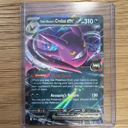 Pokemon Team Rocket's Crobat ex Holo Card Sv10 122/182 HP310 120Atk - Image 1