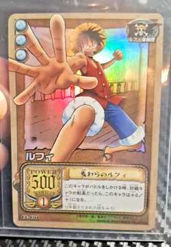 One Piece Bandai 2002 card Game Luffy PROMO CE-C01 HOLO FOIL RARE - Image 1