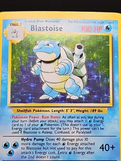 Blastoise 2/102 Base Set Holo Rare 100 HP Pokemon TCG Card Vintage WOTC LP - Image 3