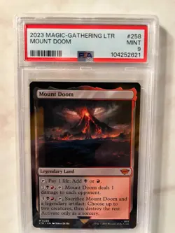 PSA 9 — 2023 MTG The Lord of the Rings: Mount Doom PSA 9 - Image 1