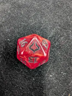 MTG Red Hour of Devastation Edition Nicol Bolas D20 Spindown Die 20 Sided Dice - Image 1