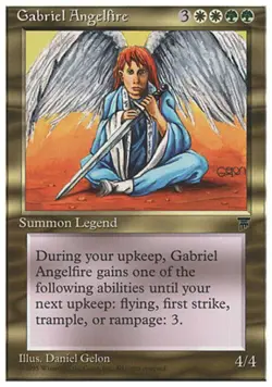 Damaged, English MTG Regular Gabriel Angelfire Chronicles Magic the Gathering - Image 1