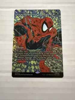 1x Arachnogenesis, Foil Borderless Art Spider-Man Eternal, Magic MTG NM - Image 1