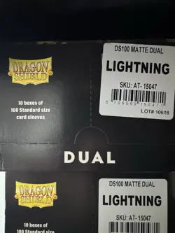 Dual Matte Lightning Case Display Dragon Shield Standard Size Sleeves - 10 Packs - Image 1