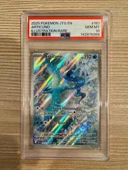 Pokemon JTG en Articuno #161 Illustration PSA 10 Gem MT Journey Together - Image 1
