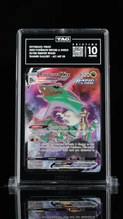 Pokemon Sword and Shield Silver Tempest Rayquaza VMAX TG20 TAG 10 PRISTINE 💎 - Image 1