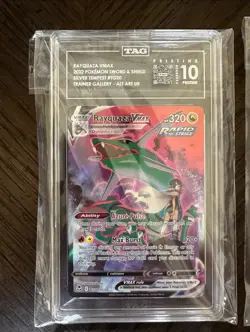 Pokemon Sword and Shield Silver Tempest Rayquaza VMAX TG20 TAG 10 PRISTINE 💎 - Image 3