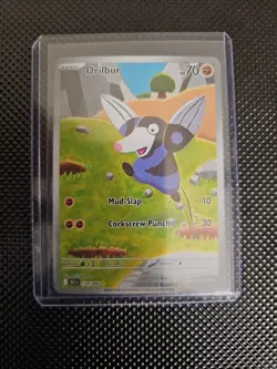 Pokemon Drilbur 124/086 Sv: Black Bolt Illustration Rare Holo Basic 70HP - Image 3
