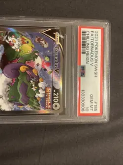 2021 POKEMON SWORD & SHIELD CHILLING REIGN #185 FULL ART/TORNADUS V PSA 10 - Image 2