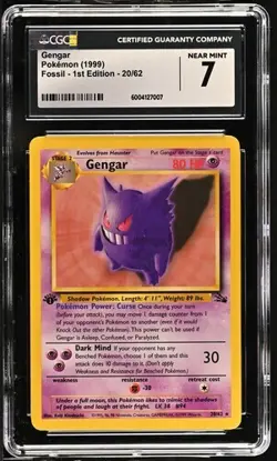 Pokemon TCG Gengar Fossil 1st Edition 20/62 Rare EX - CGC 7 - Image 3