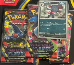 Pokemon Phantasmal Flames: Set of 2- Weavile 3-Pack Blisters & 2 Booster packs - Image 3