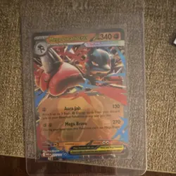 Pokemon Mega Lucario EX 077/132 Me01: Mega Evolution Holo Double Rare 340HP - Image 1