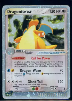 Pokemon EX DRAGON - #90/97 Dragonite ex - Ultra Rare Holo - ENG - Damaged - Image 1