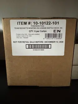 Pokemon Team Rocket's Mewtwo ex League BATTLE DECK DISPLAY CASE Sealed 6 Box - Image 1