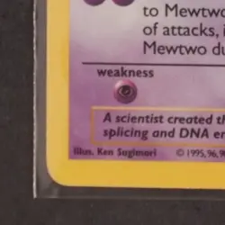 1999 POKEMON SHADOWLESS #10/102 MEWTWO HOLO - Image 4