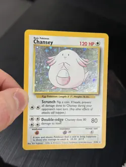 Pokemon Chansey 3/102 Holo 1999-2000 UK 4th Print Base Set - Image 3