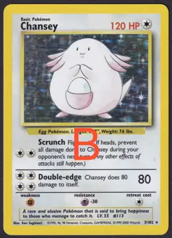Pokemon Chansey 3/102 Holo 1999-2000 UK 4th Print Base Set - Image 5