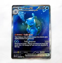 Pokemon Blastoise ex 200/165 SIR SV 151 Special Illustration Rare NM (See Video) - Image 4