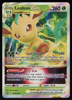 Leafeon VSTAR SWSH195 Promo SWSH Black Star Pokemon - Image 1